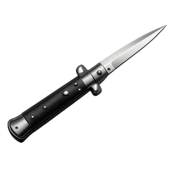 Transparent PNG of the GTA V item gta_5_weapon_switchblade_black_pointed_to_the_right_and_slightly_slanting_upward