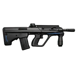 Transparent PNG of the GTA V item gta_v_fivem_ox_inventory_icon_modern_aug_style_police_bullpup_rifle_matte_black