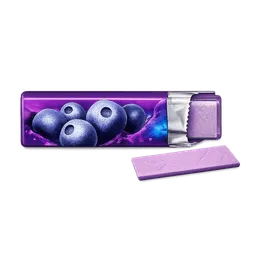 Transparent PNG of the GTA V item guma_jagodowa_w_opakowaniu_z_jednym_wyjetym_listkiem
