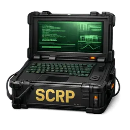 Transparent PNG of the GTA V item hacking_computer_with_the_letters_scrp_on_it