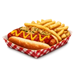 Transparent PNG of the GTA V item hotdog_con_patatine
