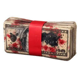 Transparent PNG of the GTA V item inked_stolen_dollar_bills_with_a_red_band_around_the_middle