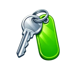 Transparent PNG of the GTA V item key_with_only_green_keychain
