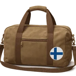 Transparent PNG of the GTA V item kq_outfitbag_duffel_bag_with_a_finland_sticker