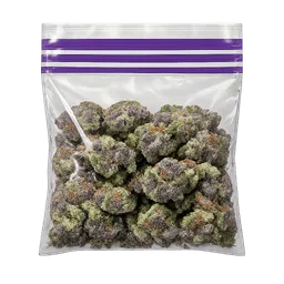 Transparent PNG of the GTA V item kq_weed_baggie_purple_haze_purple_stripe_baggie