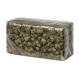 Transparent PNG of the GTA V item kq_weed_brick_og_kush_packed_with_dark_green_pigments_inside_the_package
