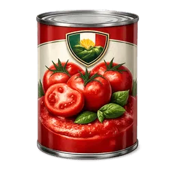Transparent PNG of the GTA V item lattina_di_sugo_con_immagine_con_pomodori_e_un_logo_inventato
