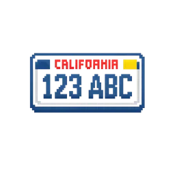 Transparent PNG of the GTA V item license_plate_2