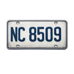 Transparent PNG of the GTA V item license_plate_3