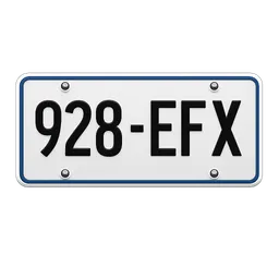 Transparent PNG of the GTA V item license_plate_number