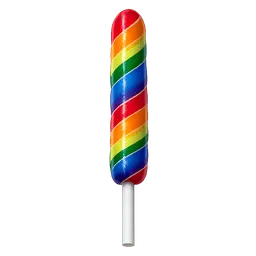 Transparent PNG of the GTA V item long_hotdog_shaped_rainbow_swirl_lollipop