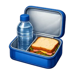 Transparent PNG of the GTA V item lunchbox_with_a_sandwich_and_a_water_bottle