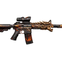 Transparent PNG of the GTA V item m4a1_dragon
