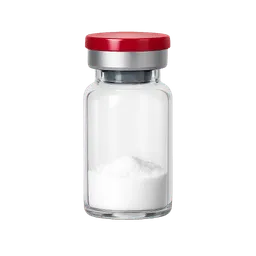 Transparent PNG of the GTA V item macro_of_clear_glass_medical_vial_with_white_powder_grey_rubber_stopper_red_meta