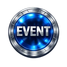 Transparent PNG of the GTA V item make_me_a_modern_coin_with_some_blue_reflection_and_the_words_event