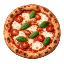 Transparent PNG of the GTA V item margherita_pizza_facing_directly_towards_screen