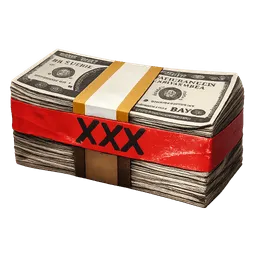 Transparent PNG of the GTA V item marked_cash