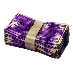 Transparent PNG of the GTA V item marked_cash_with_purple_dye