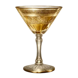 Transparent PNG of the GTA V item martini_gold_in_fancy_graved_greek_style_glass