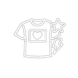 Transparent PNG of the GTA V item minimalist_white_icon_for_decals_cloting_item_thin_stroke_illustration_flat_2d