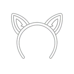 Transparent PNG of the GTA V item minimalist_white_icon_for_ears_cloting_item_thin_stroke_illustration_flat_2d