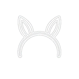 Transparent PNG of the GTA V item minimalist_white_icon_for_ears_cloting_item_thin_stroke_illustration_flat_2d_1