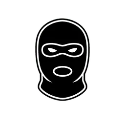Transparent PNG of the GTA V item minimalist_white_icon_of_a_balaclava_mask_thin_stroke_illustration_flat_2d