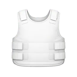 Transparent PNG of the GTA V item minimalist_white_icon_of_a_bulletproof_vest_thin_stroke_illustration_flat_2d