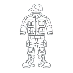 Transparent PNG of the GTA V item minimalist_white_icon_of_a_complete_outfit_thin_stroke_illustration_flat_2d