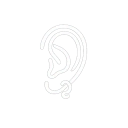 Transparent PNG of the GTA V item minimalist_white_icon_of_a_ear_with_a_small_earring_thin_stroke_illustration_fla