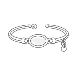 Transparent PNG of the GTA V item minimalist_white_icon_of_a_hand_bracelet_thin_stroke_illustration_flat_2d_3