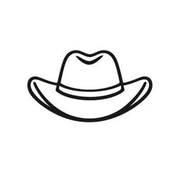 Transparent PNG of the GTA V item minimalist_white_icon_of_a_hat_thin_stroke_illustration_flat_2d