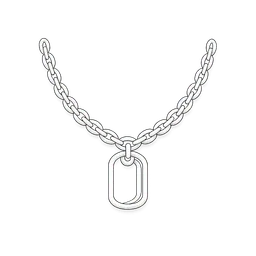 Transparent PNG of the GTA V item minimalist_white_icon_of_a_neck_chain_thin_stroke_illustration_flat_2d