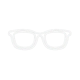 Transparent PNG of the GTA V item minimalist_white_icon_of_a_pair_of_glasses_thin_stroke_illustration_flat_2d