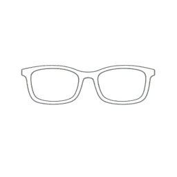 Transparent PNG of the GTA V item minimalist_white_icon_of_a_pair_of_glasses_thin_stroke_illustration_flat_2d_1