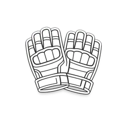 Transparent PNG of the GTA V item minimalist_white_icon_of_a_pair_of_gloves_thin_stroke_illustration_flat_2d