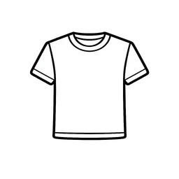 Transparent PNG of the GTA V item minimalist_white_outline_icon_of_a_classic_crew_neck_t_shirt_thin_stroke_illustr