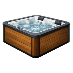 Transparent PNG of the GTA V item modern_square_shaped_wood_grain_exterior_hot_tub
