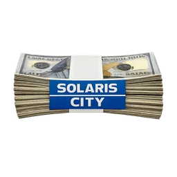 Transparent PNG of the GTA V item money_and_text_being_solaris_city_on_the_tape