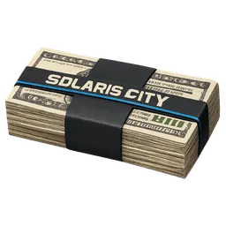 Transparent PNG of the GTA V item money_bundle_and_text_being_solaris_city_on_bundle_zip