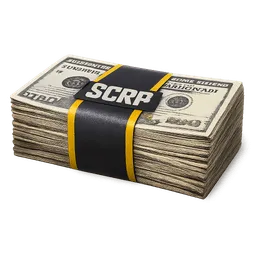 Transparent PNG of the GTA V item money_bundle_with_the_name_scrp_on_the_thing_that_holds_the_money_together