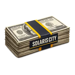 Transparent PNG of the GTA V item money_with_the_bundle_text_being_solaris_city