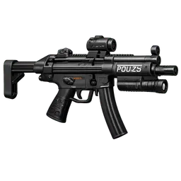 Transparent PNG of the GTA V item mp5_polizei
