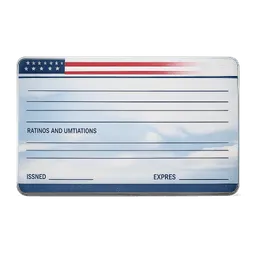 Transparent PNG of the GTA V item pilot_license_without_picture