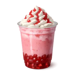 Transparent PNG of the GTA V item pink_strawberry_drink_with_popping_boba_and_whip_cream_topping