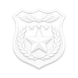 Transparent PNG of the GTA V item police_logo_completely_white_and_only_white_100_white
