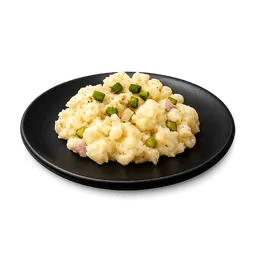 Transparent PNG of the GTA V item potato_salad_on_a_black_plate_small_portion