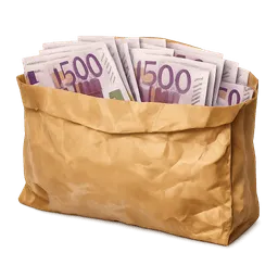 Transparent PNG of the GTA V item prall_gef_llter_brauner_briefumschlag_mit_hervorschauenden_500_euro_scheinen_lei