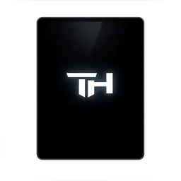 Transparent PNG of the GTA V item premium_black_tablet_front_view_ultra_realistic_thin_bezels_glossy_screen_center