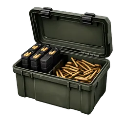 Transparent PNG of the GTA V item rifle_ammo_crate_with_mags_opened_1